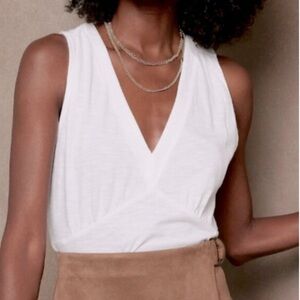 Banana Republic Factory Malibu Slub V-Neck Sleeveless Tee